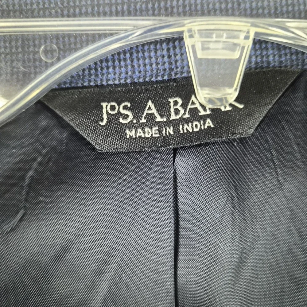 Jos A Bank Signature Collection Blazer Mens 44S Blue Wool Tailored Fit Jacket